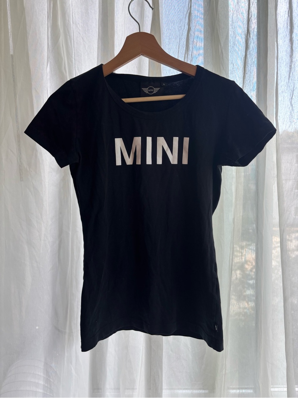 Women's Black Logo Scoop Neck Tee